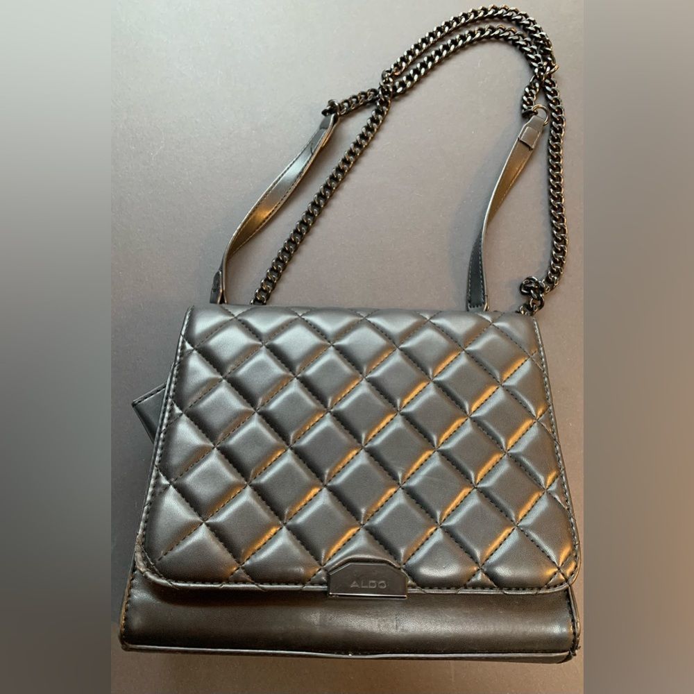 ALDO Matte Black on Black Cushion purse